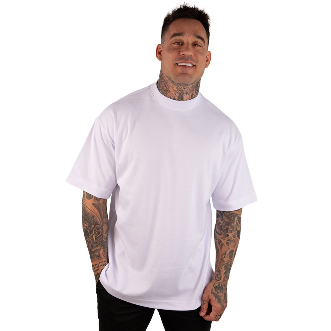 CAMISETA OVERSIZED MALHÃO LISA BRANCA
