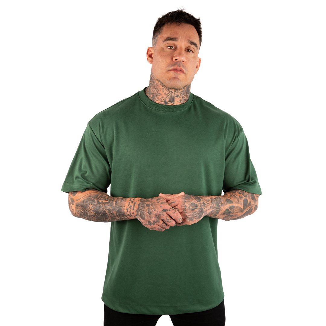 CAMISETA OVERSIZED MALHÃO LISA VERDE - Imagem 3