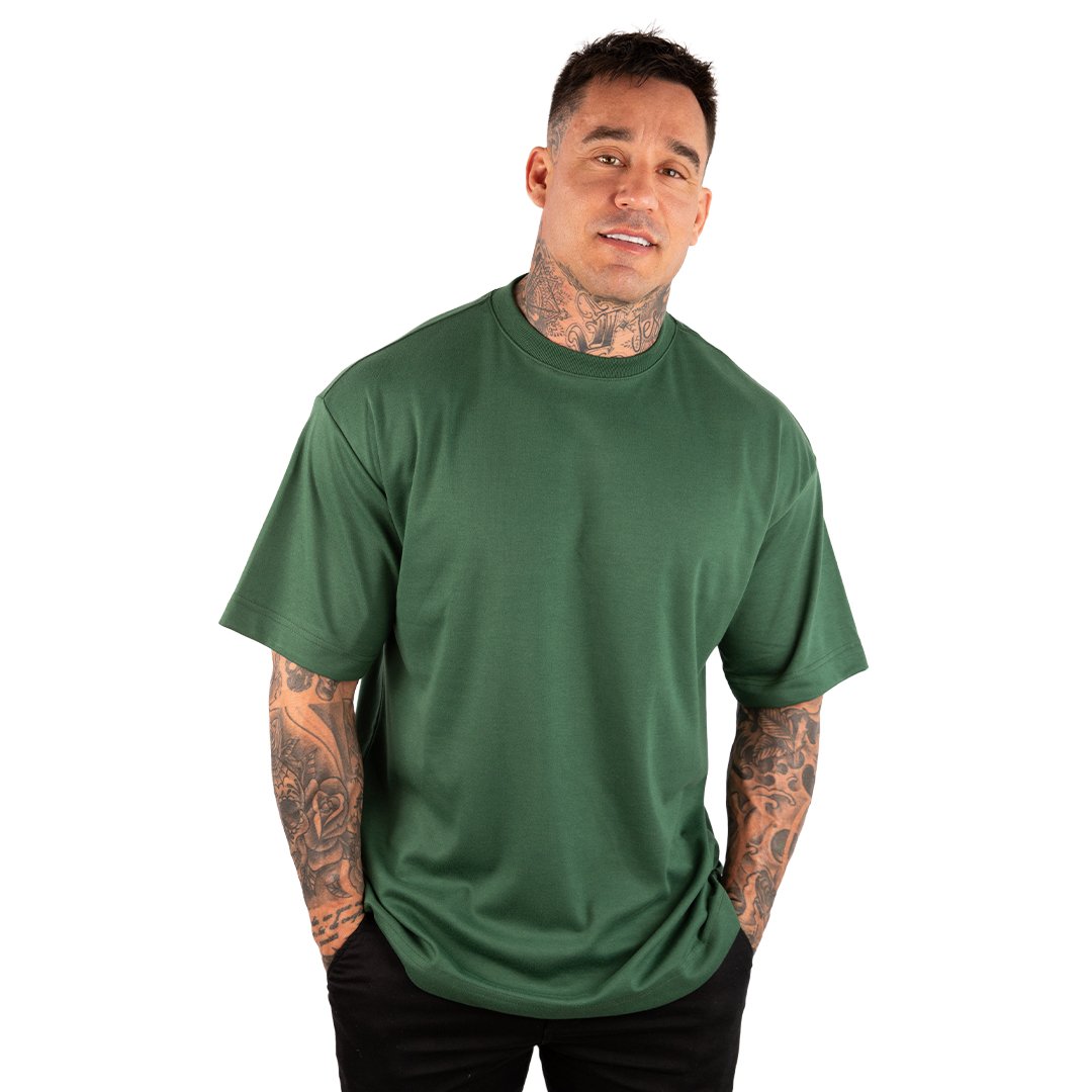 CAMISETA OVERSIZED MALHÃO LISA VERDE - Imagem 7
