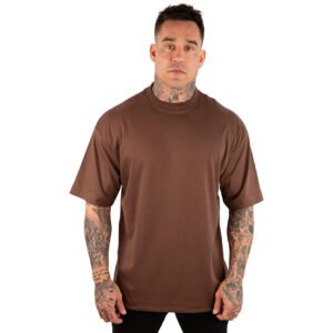 CAMISETA OVERSIZED MALHÃO LISA MARROM