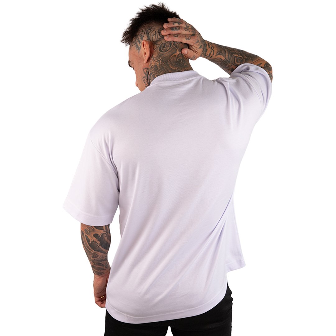 CAMISETA OVERSIZED MALHÃO LISA BRANCA - Imagem 6