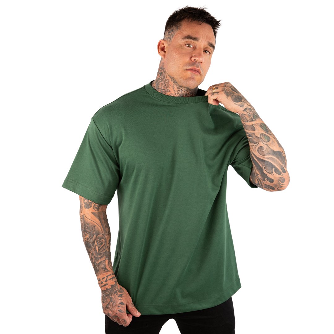 CAMISETA OVERSIZED MALHÃO LISA VERDE - Imagem 9