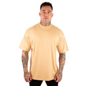 CAMISETA OVERSIZED MALHÃO LISA AREIA