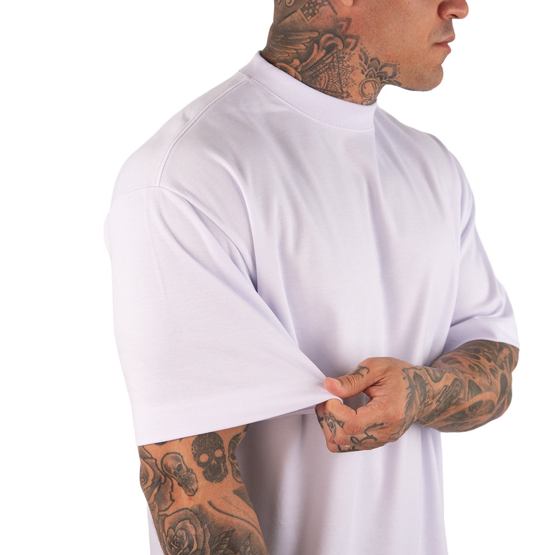 CAMISETA OVERSIZED MALHÃO LISA BRANCA - Imagem 9