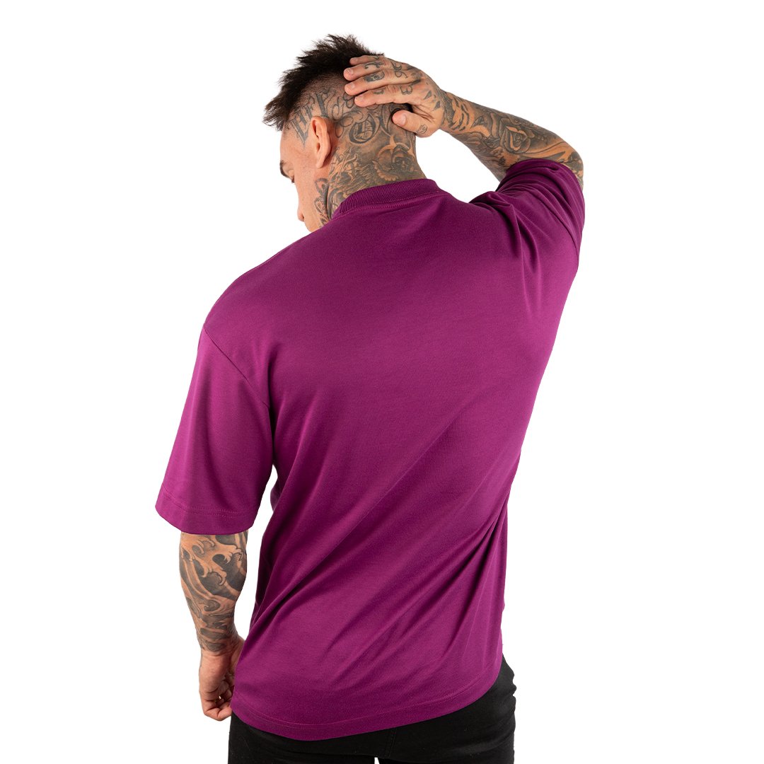 CAMISETA OVERSIZED MALHÃO LISA ROXO - Imagem 7