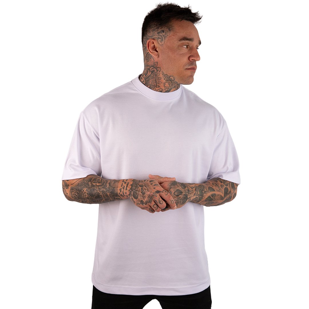 CAMISETA OVERSIZED MALHÃO LISA BRANCA - Imagem 2