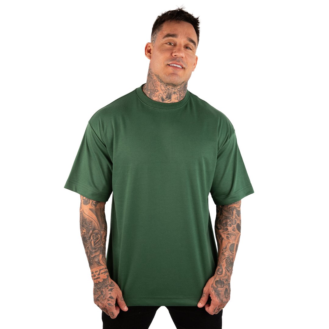 CAMISETA OVERSIZED MALHÃO LISA VERDE - Imagem 2