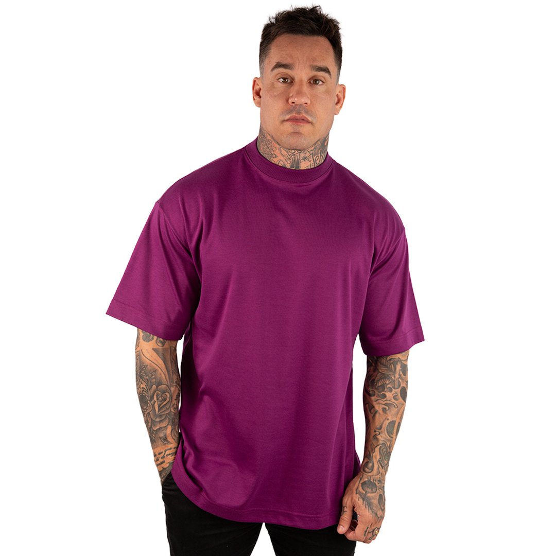 CAMISETA OVERSIZED MALHÃO LISA ROXO - Imagem 6