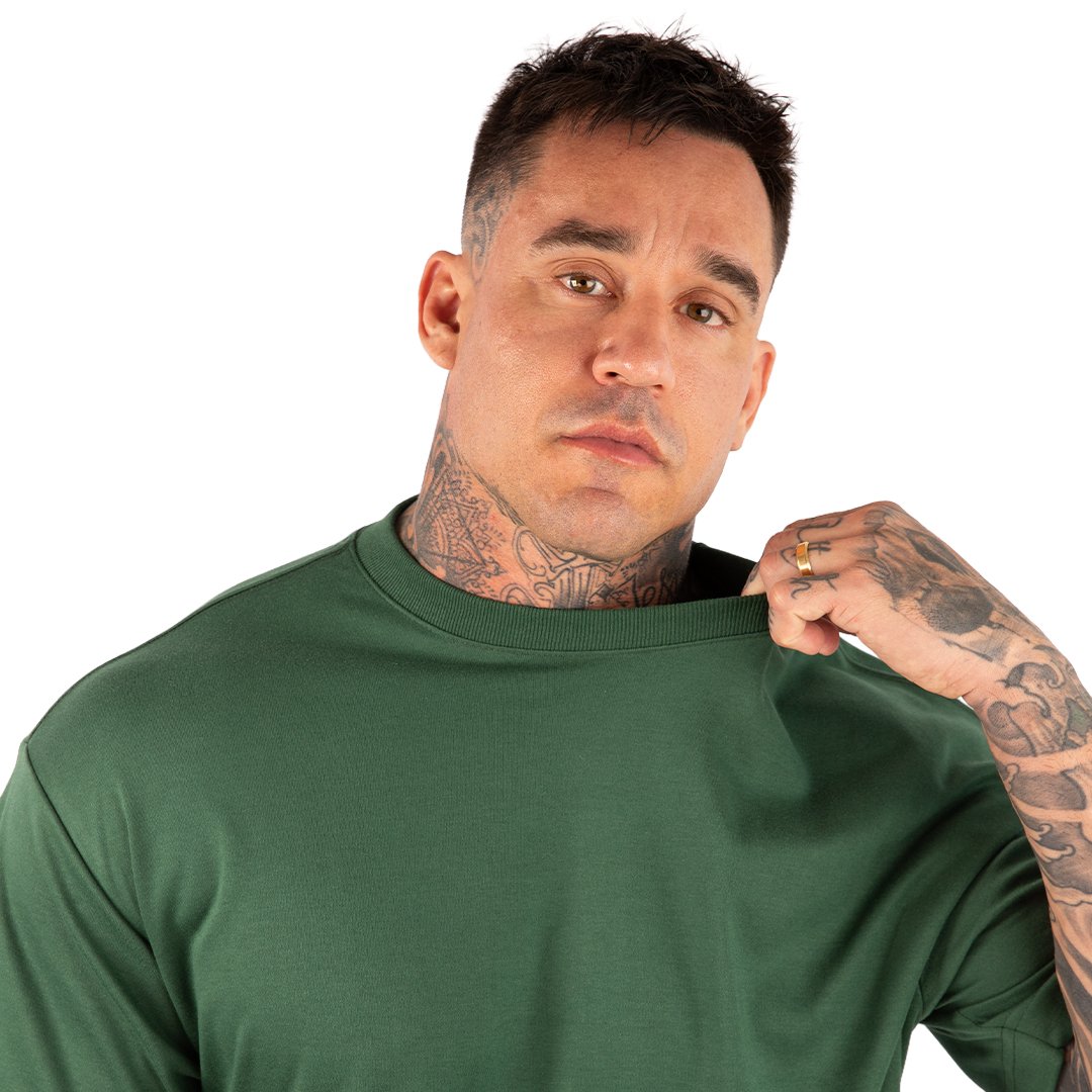 CAMISETA OVERSIZED MALHÃO LISA VERDE - Imagem 8