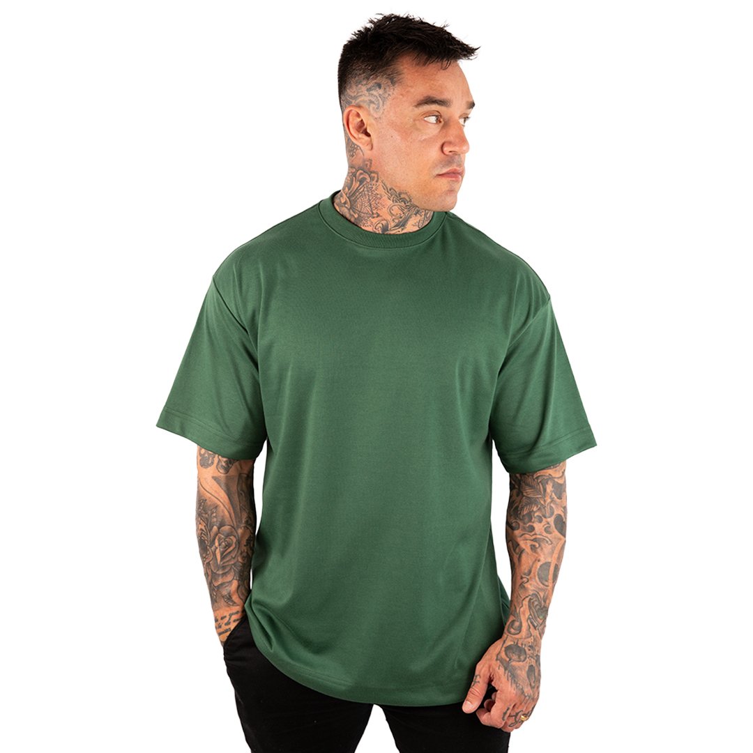 CAMISETA OVERSIZED MALHÃO LISA VERDE - Imagem 5