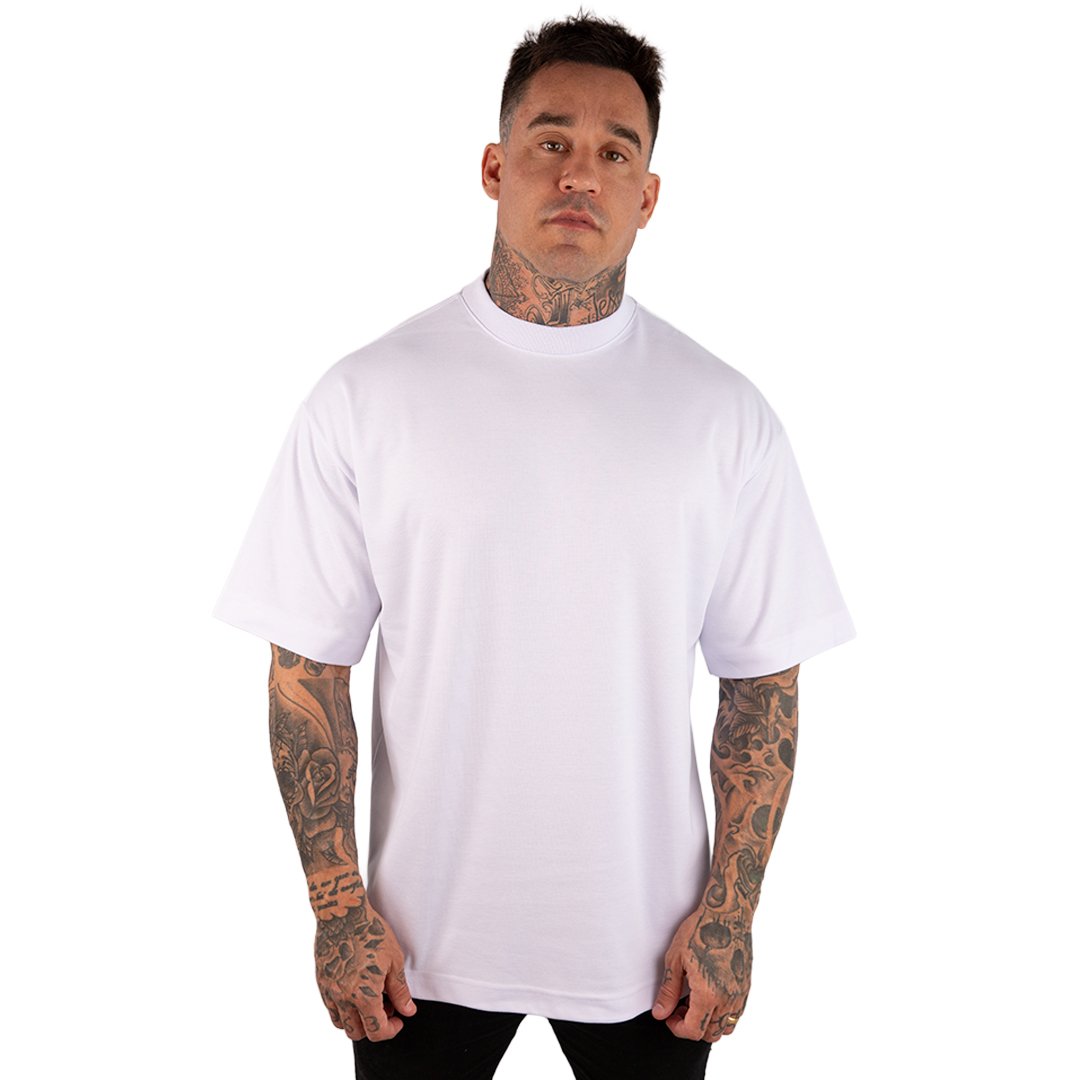 CAMISETA OVERSIZED MALHÃO LISA BRANCA - Imagem 8