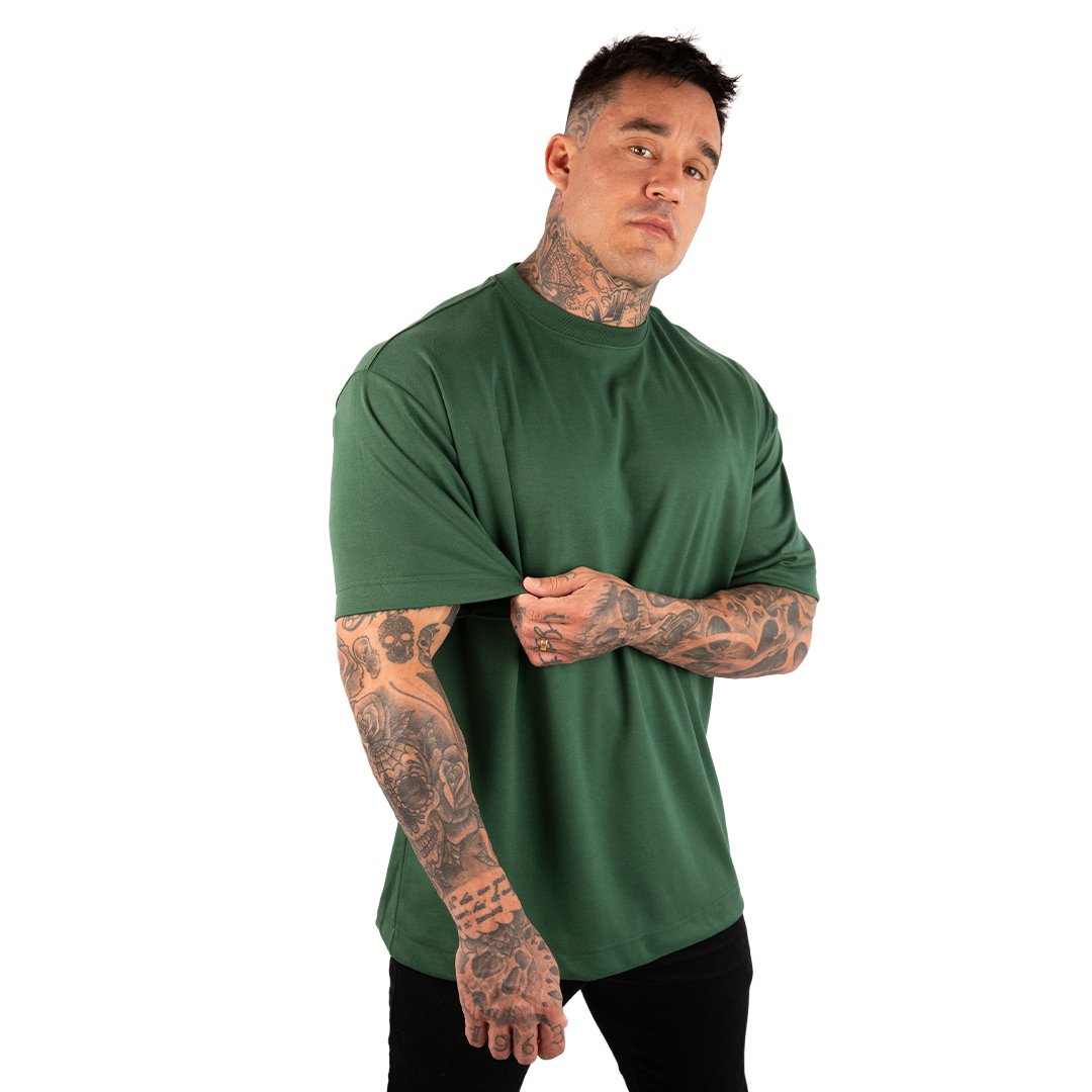 CAMISETA OVERSIZED MALHÃO LISA VERDE - Imagem 6