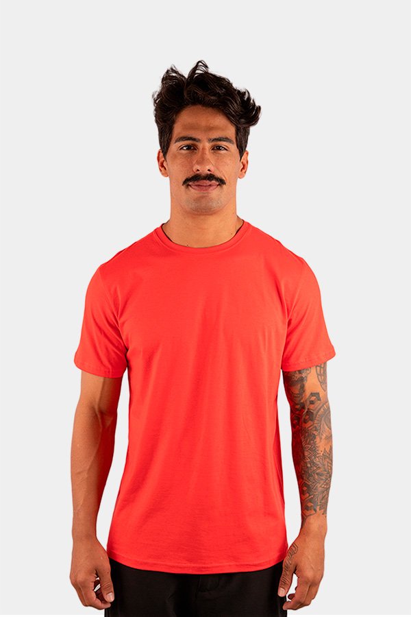 CAMISETA BASICA LISA ALGODÃO PIMA 40.1 -  VERMELHO
