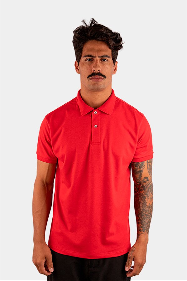 POLO BASICA LISA VERMELHA