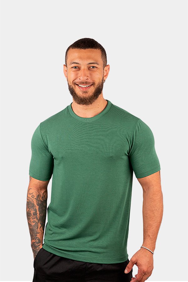 CAMISETA BASICA MODAL VERDE MILITAR