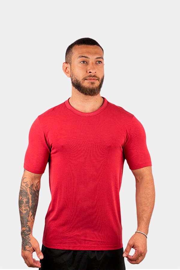 CAMISETA BASICA MODAL BORDO