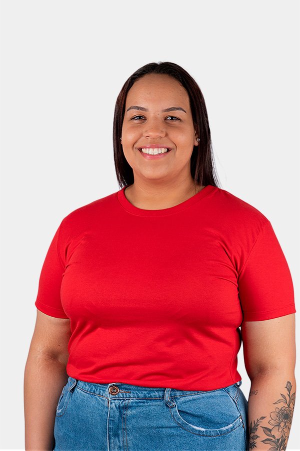 CAMISETA FEM. PLUS SIZE BORDÔ