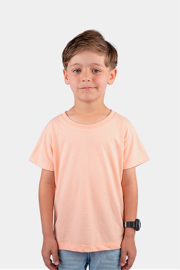 CAMISETA BASICA LISA INFANTIL SALMAO