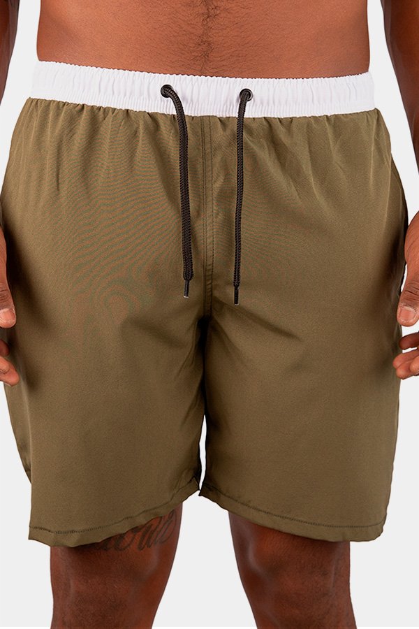 BERMUDA TACTEL VERDE FLORESTA C/ COZ BRANCO