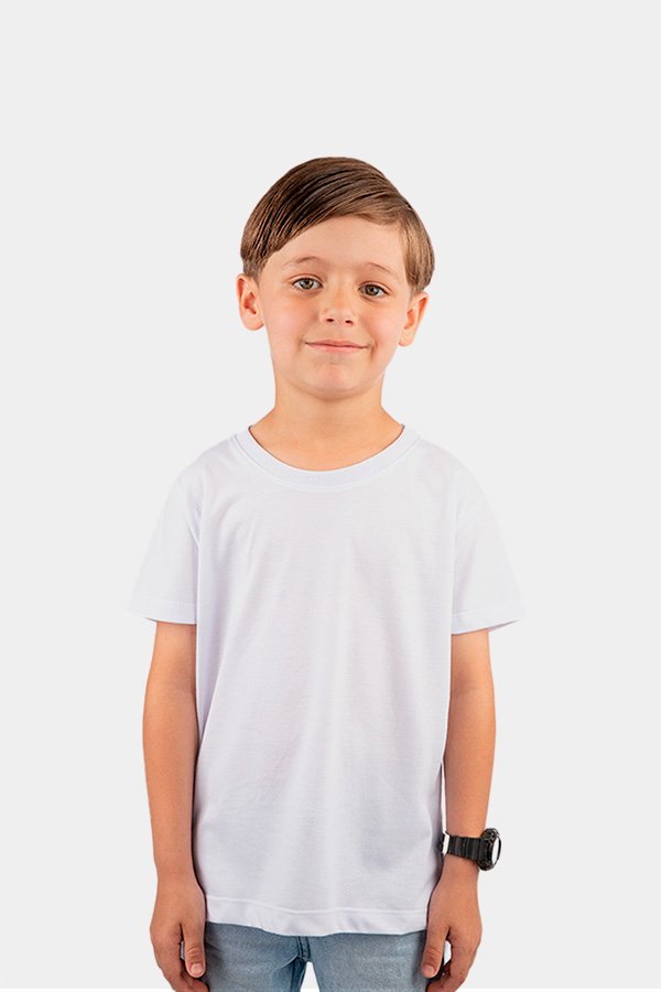 CAMISETA BASICA LISA INFANTIL BRANCA