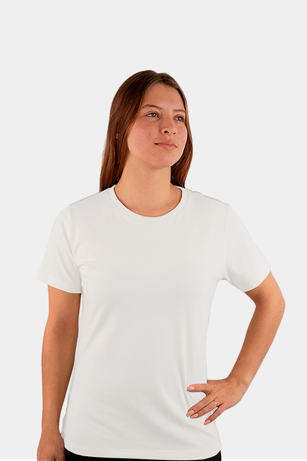 CAMISETA FEMININA LISA OFF WHITE