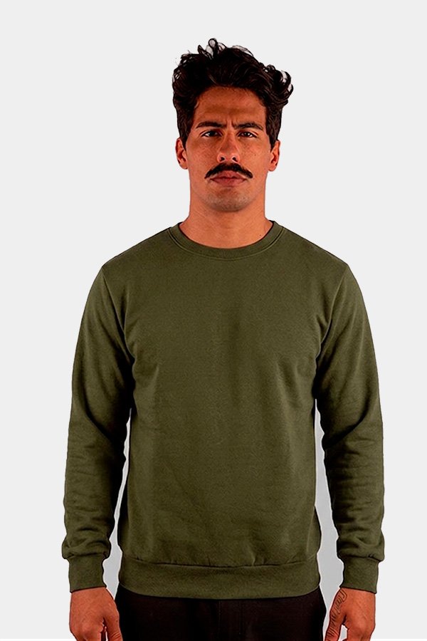 CASACO MOLETOM  LISO VERDE MILITAR