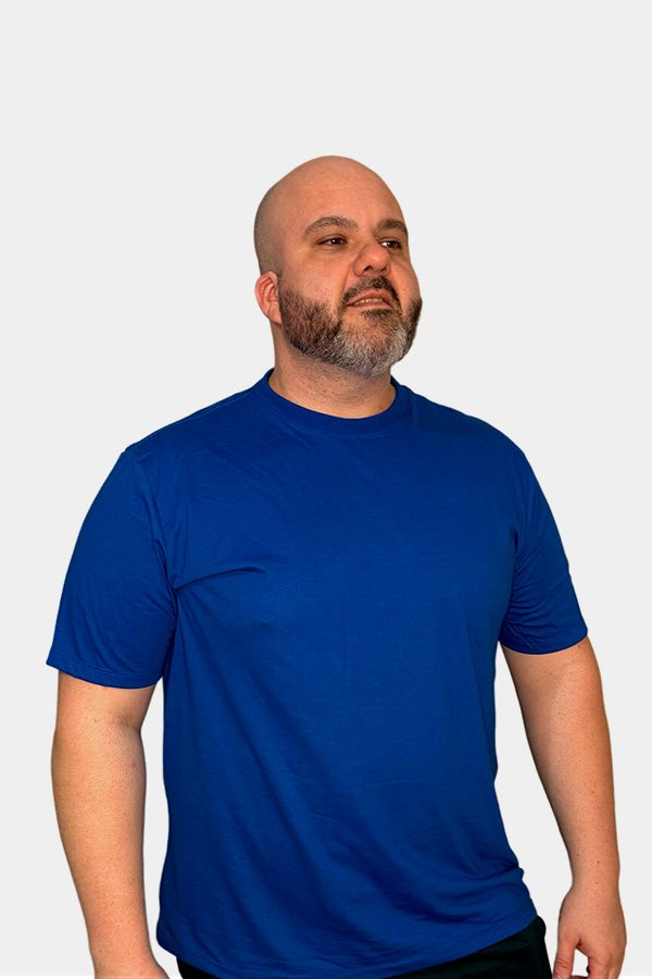 CAMISETA BASICA LISA PLUS SIZE ROYAL