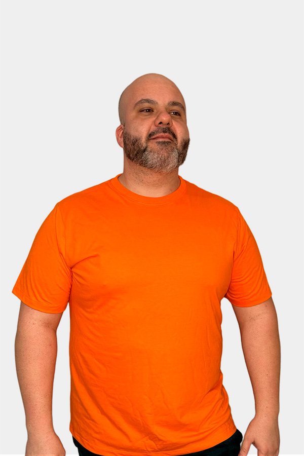 CAMISETA BASICA LISA PLUS SIZE LARANJA