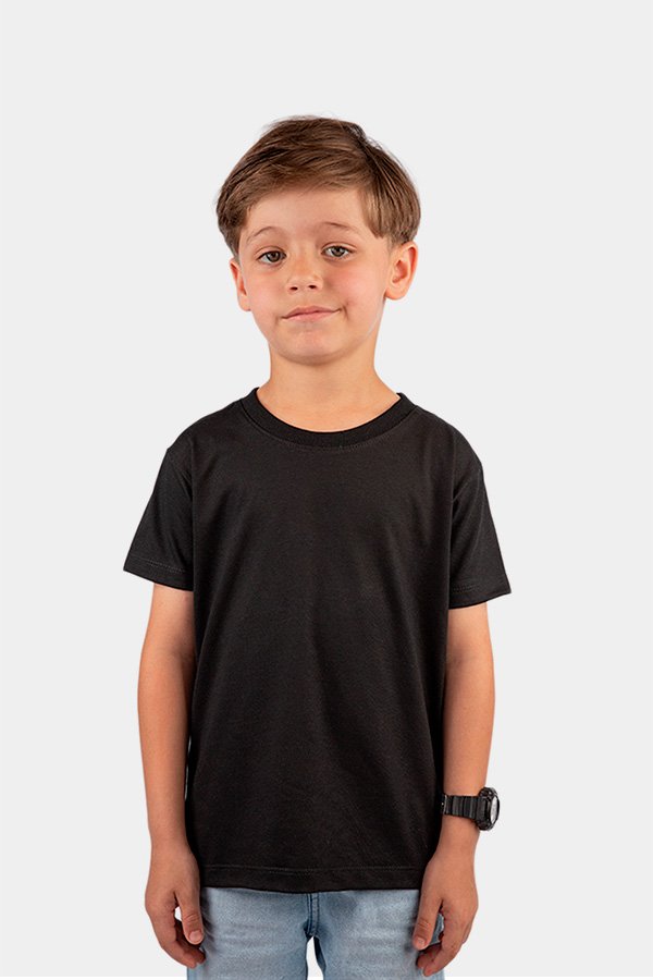 CAMISETA BASICA LISA INFANTIL PRETA