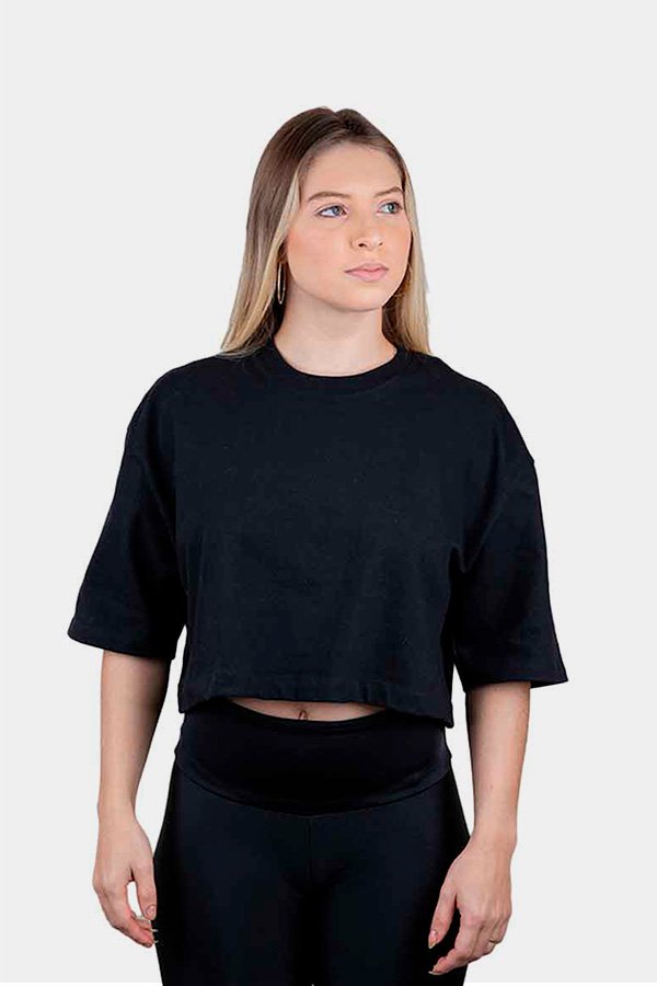 CROPPED OVERSIZED MALHÃO PRETO