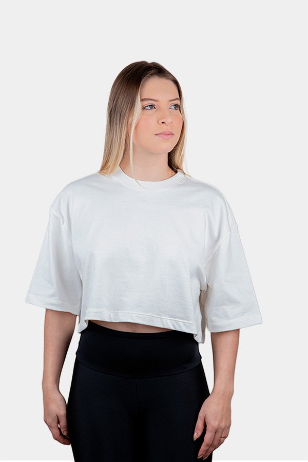 CROPPED OVERSIZED MALHÃO OFF WHITE