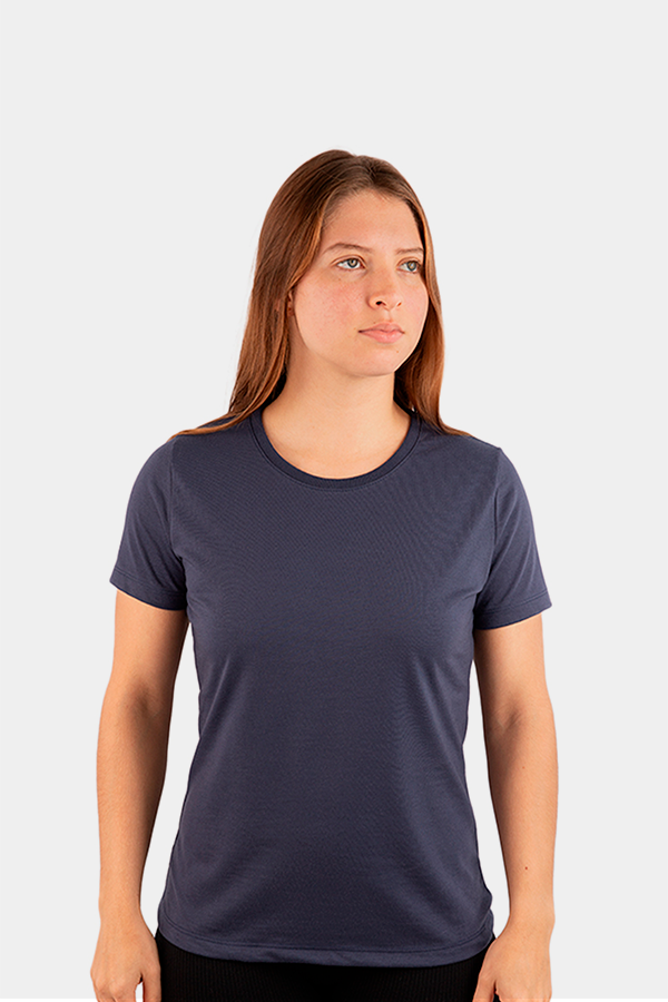 CAMISETA FEMININA LISA MARINHO