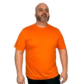 CAMISETA BASICA LISA PLUS SIZE LARANJA