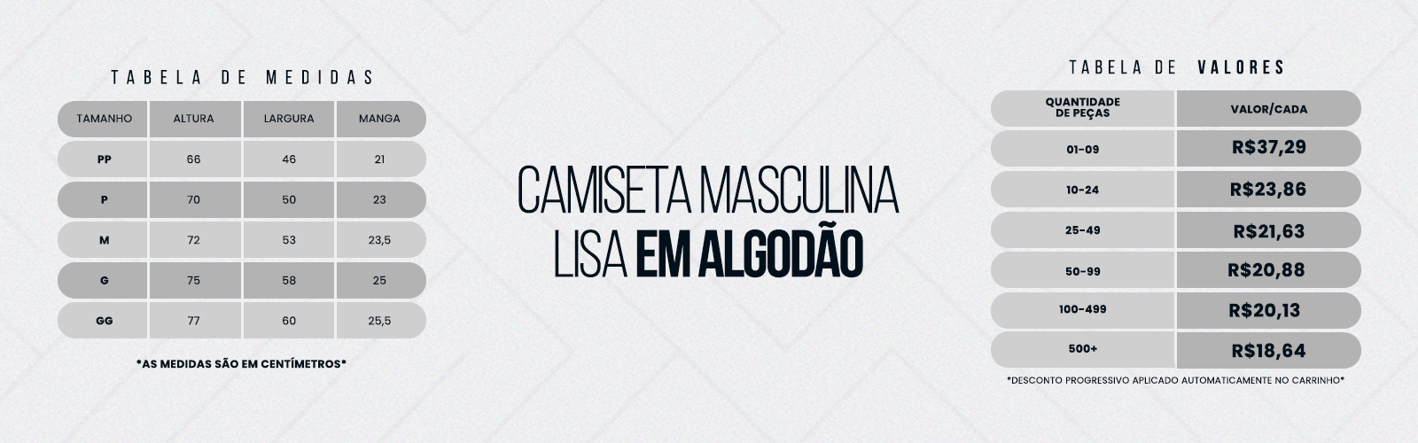 Camisetas de Algodão