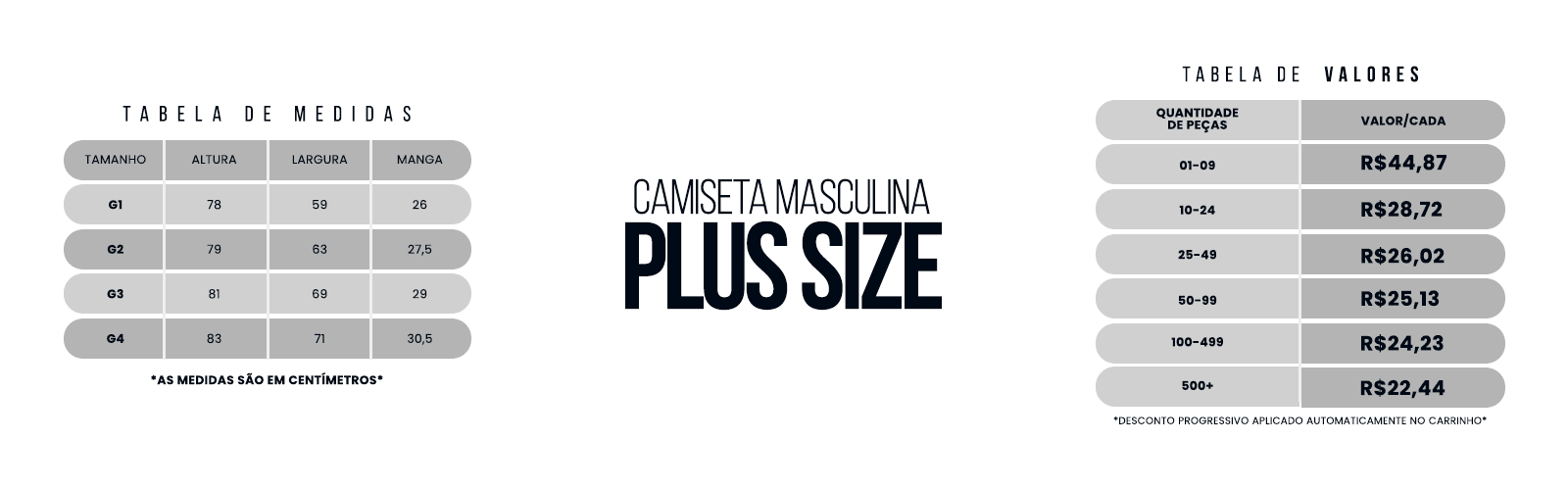 Masculino Plus Size (Algodão)