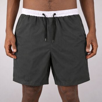 BERMUDA TACTEL CINZA C/ COZ BRANCO
