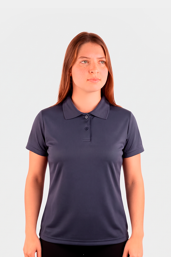 POLO BASICA LISA FEMININA MARINHO